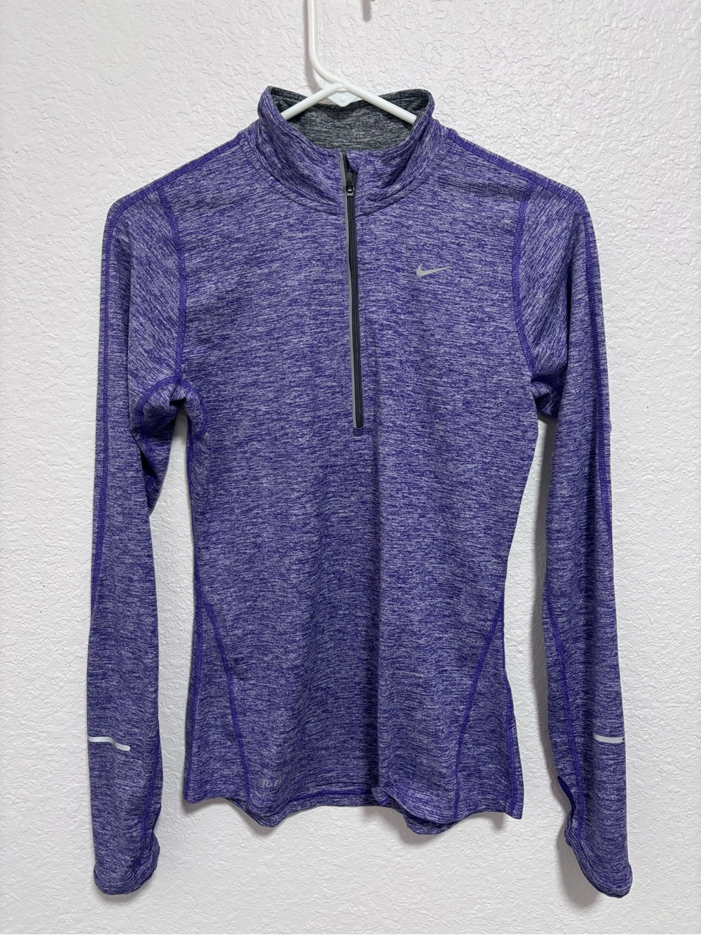 Nike Purple Half-Zip Long Sleeve Performance Top